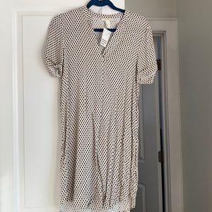 H&M blue dot midi dress